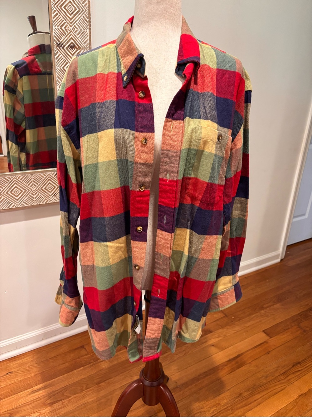 Orvis men’s Large 100% Cotton Button Front Shirt